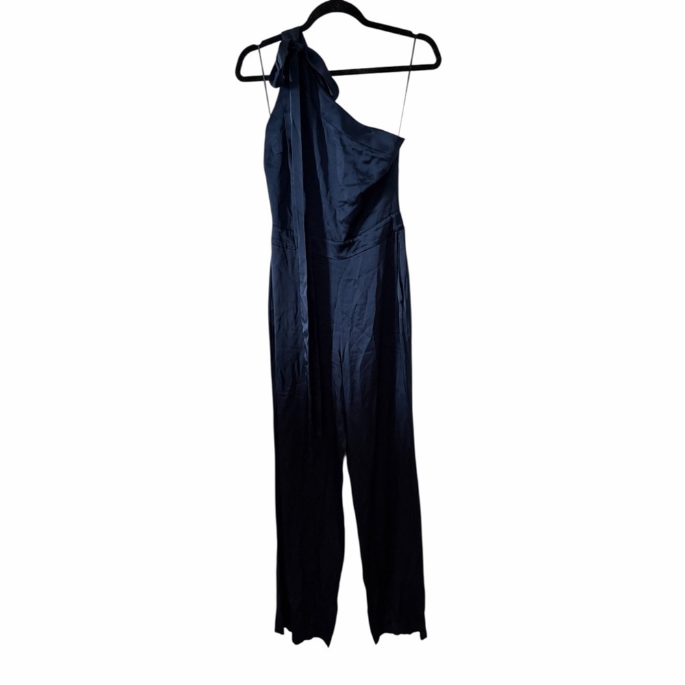 REISS Lucinda One Shoulder Jumpsuit - Picture 2 of 7